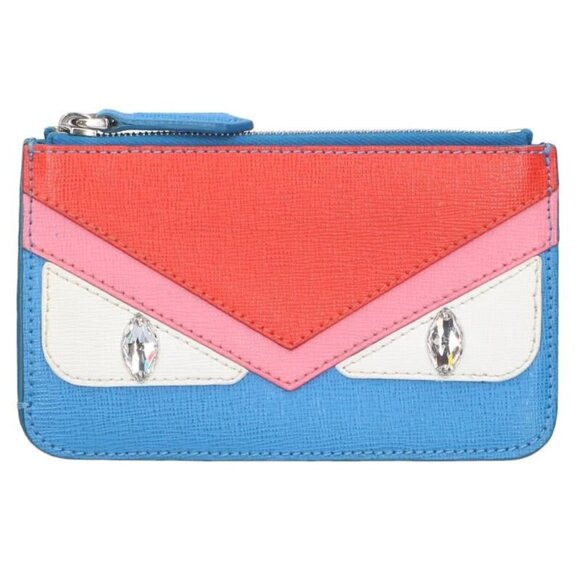 Fendi Monster Leather Card Case
